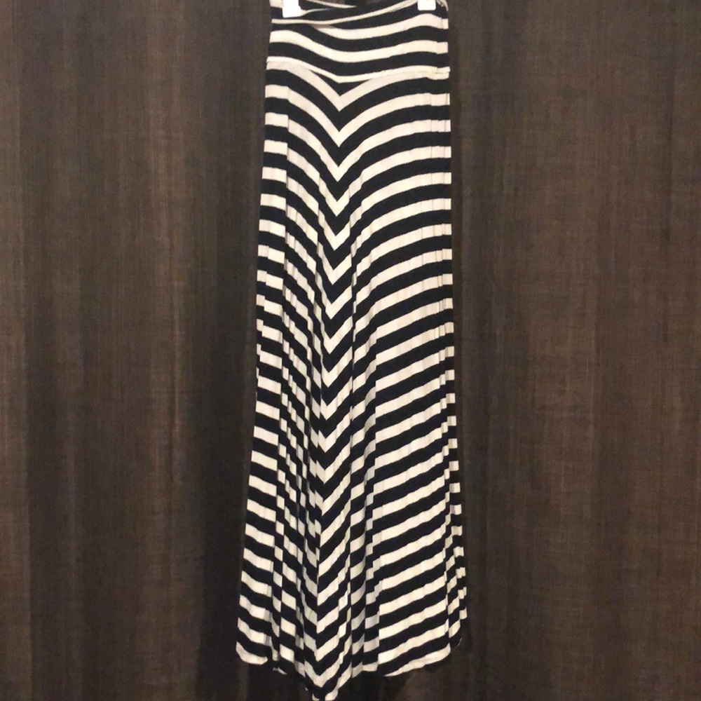 striped maxi skirt